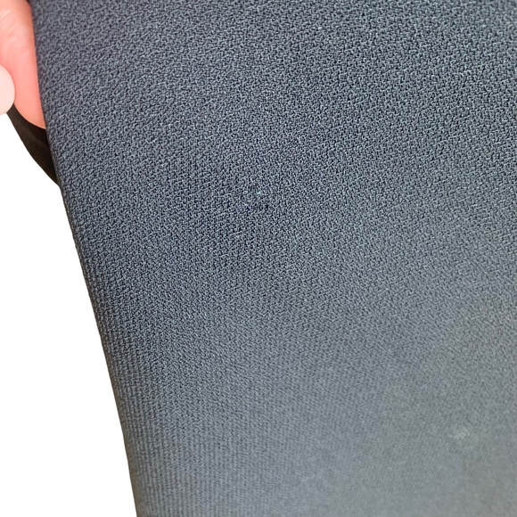 Vintage 60s Black Crepe Dress Cold Shoulder Bishop Sleeve Rhinestone Buttons - Picture 15 of 16